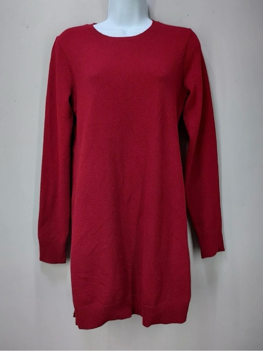 Duluth Trading Co Women’s XXL Red S'no Sweat Long Sleeve Crewneck Tunic Sweater